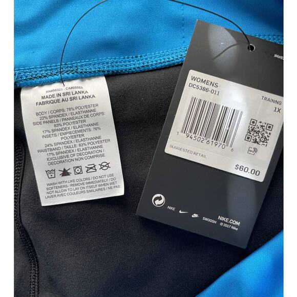 Nike Performance Womens One Color Block Dri-Fit Tight Fir 7/8 Leggings NEW 1X - Picture 8 of 12